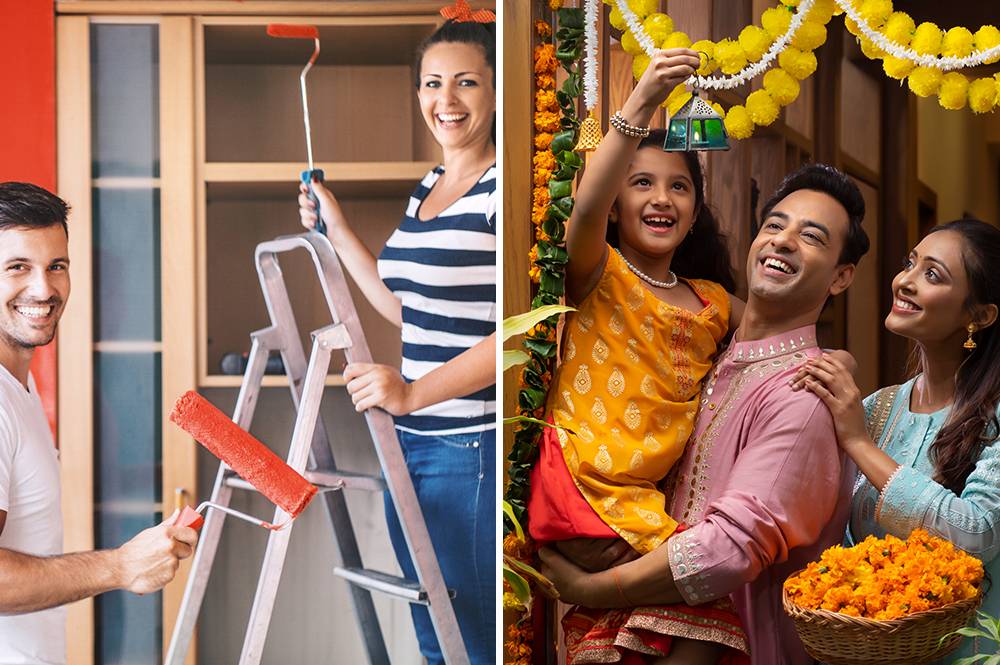 Exploring the Timeless Indian Tradition of Painting Houses During Diwali