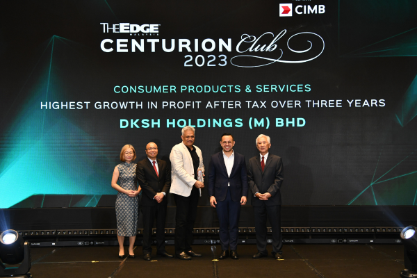 DKSH Holdings (M) Berhad Wins Highest Growth in Profit After Tax Over Three Years Award at The Edge Malaysia Centurion Club Awards 2023